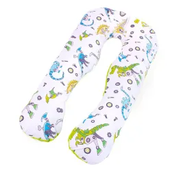 Подушка MirSon для вагітних і відпочинку Naturale Line Print №8009 U-подібна Dinosaur robot (2200006178286)