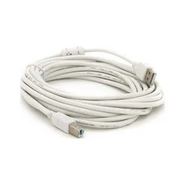 Кабель для принтера USB 2.0 AM/BM 5.0m ferrite white Voltronic (YT-AM/BM-5.0W)