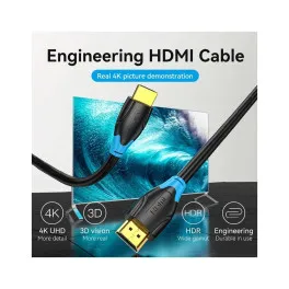 Кабель мультимедійний HDMI M to HDMI M 25.0m black VENTION (AACBS)