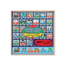 Розвиваюча іграшка Melissa&Doug дерев'яна шнурівка-паровозик