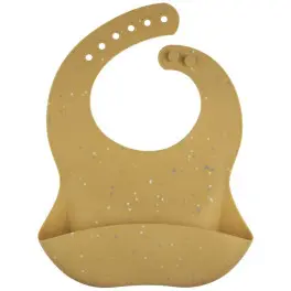 Нагрудничок Canpol babies DOTS силіконовий з кишенькою жовтий (51/029_yel)