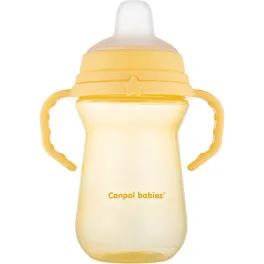 Поїльник-непроливайка Canpol babies з силіконовим носиком FirstCup 250 мл Жовта (56/615_yel)