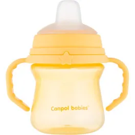 Поїльник-непроливайка Canpol babies з силіконовим носиком FirstCup 150 мл Жовта (56/614_yel)