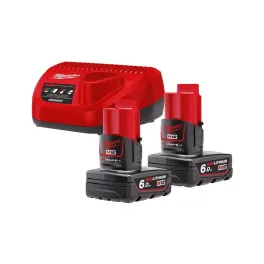 Набір акумулятор + зарядний пристрій Milwaukee M12 NRG-602 2x6Ah (4933451903)