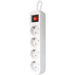 Мережевий подовжувач Defender S418 1.8 m 4 роз switch white (99237)