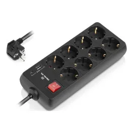 Мережевий подовжувач REAL-EL RS-PROTECT 805 5m, black (EL122300043)