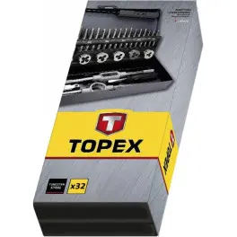 Набір інструментів Topex плашек и метчиков, M3 - M12, 32 шт (14A426)