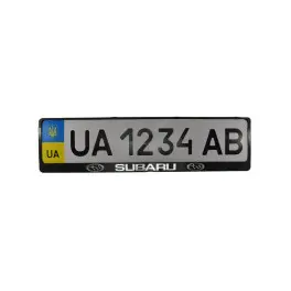 Рамка номерного знака CarLife пластик з об'ємними літерами Subaru (2шт) (24-016)