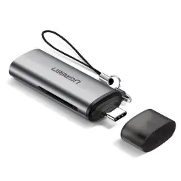 Зчитувач флеш-карт Ugreen USB Type-C 3.1 to TF/SD CM184 Gray (50704)