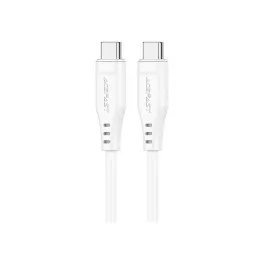 Дата кабель USB-C to USB-C 1.2m 3A TPE C3-03 White Acefast (6974316280859)