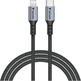 Дата кабель USB-C to Lightning 1.2m black Verbatim (31844)