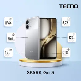 Мобільний телефон Tecno Spark Go 3 4/128G Titanium Grey (4894947105296)