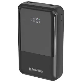 Батарея універсальна ColorWay 20 000 mAh DigiPower PD/45W, QC/4.0, Black (CW-PB200LP04BK)