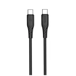 Дата кабель USB-C to USB-C 2.0m 3A 60W textured PVC black ColorWay (CW-CBPDCC095-BK)