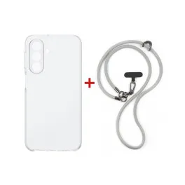 Чохол до мобільного телефона Dengos Case + Cross-body Strap Samsung Galaxy A17/A26 Clear+Grey (DG-KM-CCRB-18)