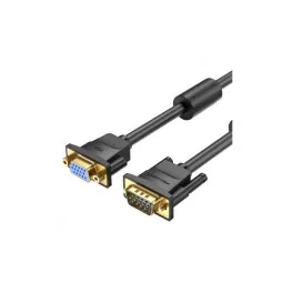 Кабель мультимедійний VGA M to VGA F 5.0m black Vention (DAGBJ)